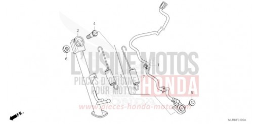 BEQUILLE LATERALE CB500XAT de 2026